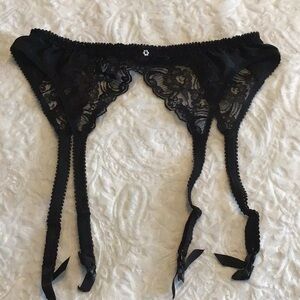 Black Lace Christian Dior Garter Belt Size Large